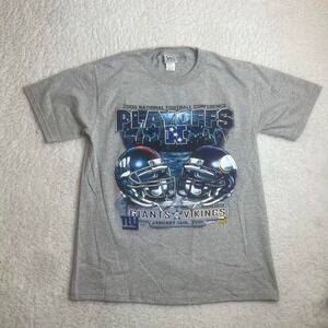 Vintage‎ front and back logo New York giants men's grey tshirt 2000 nfl M